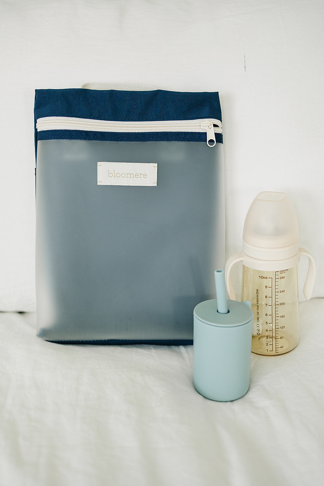 Large Pouch (Pink and Navy)