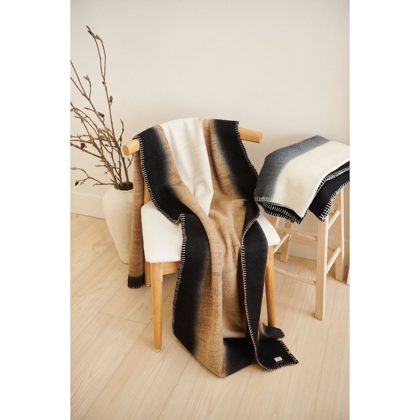 Handwoven Brown Siro Soft Merino Throw Blanket