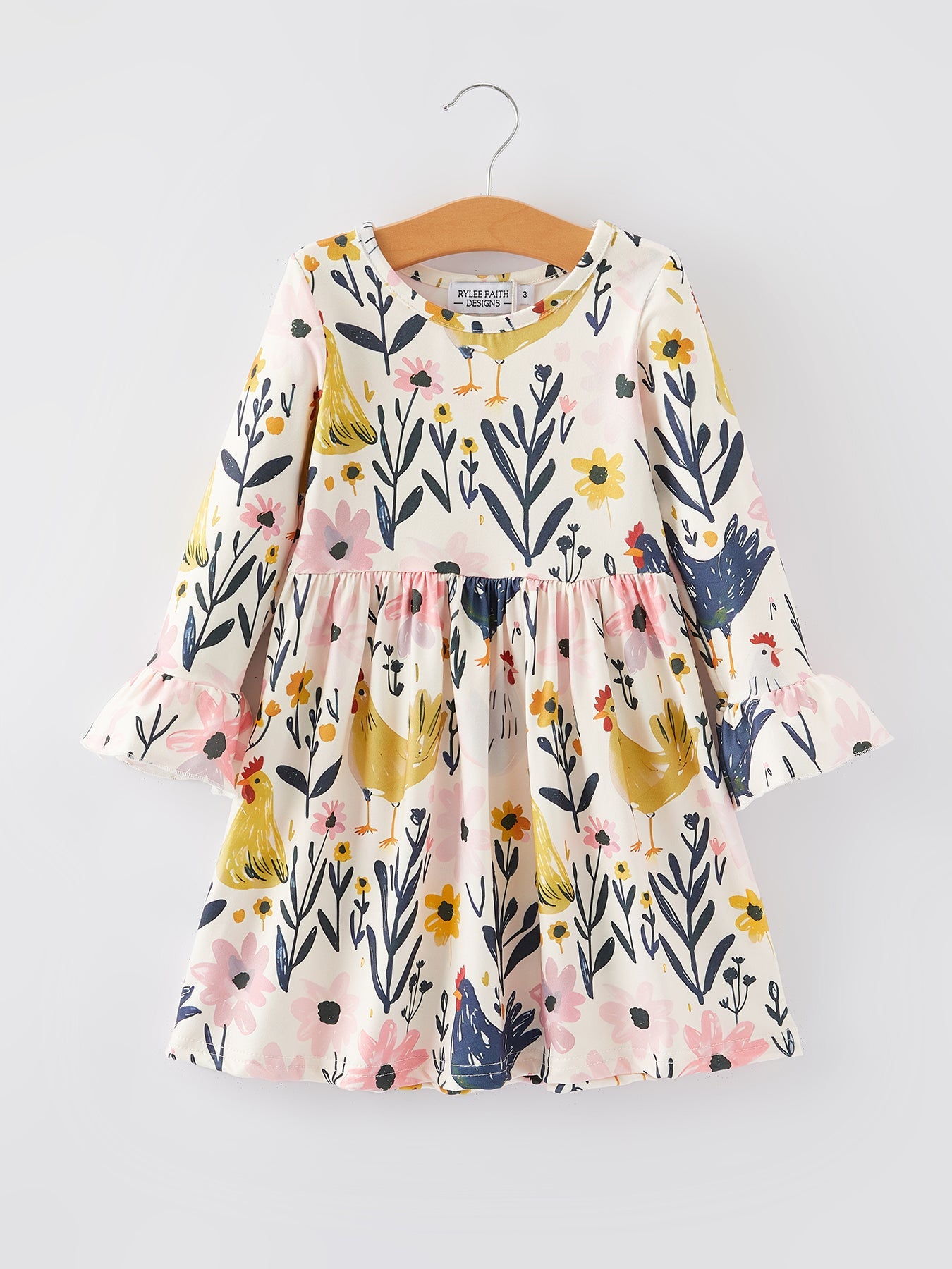 Chicken Print Girls Dress
