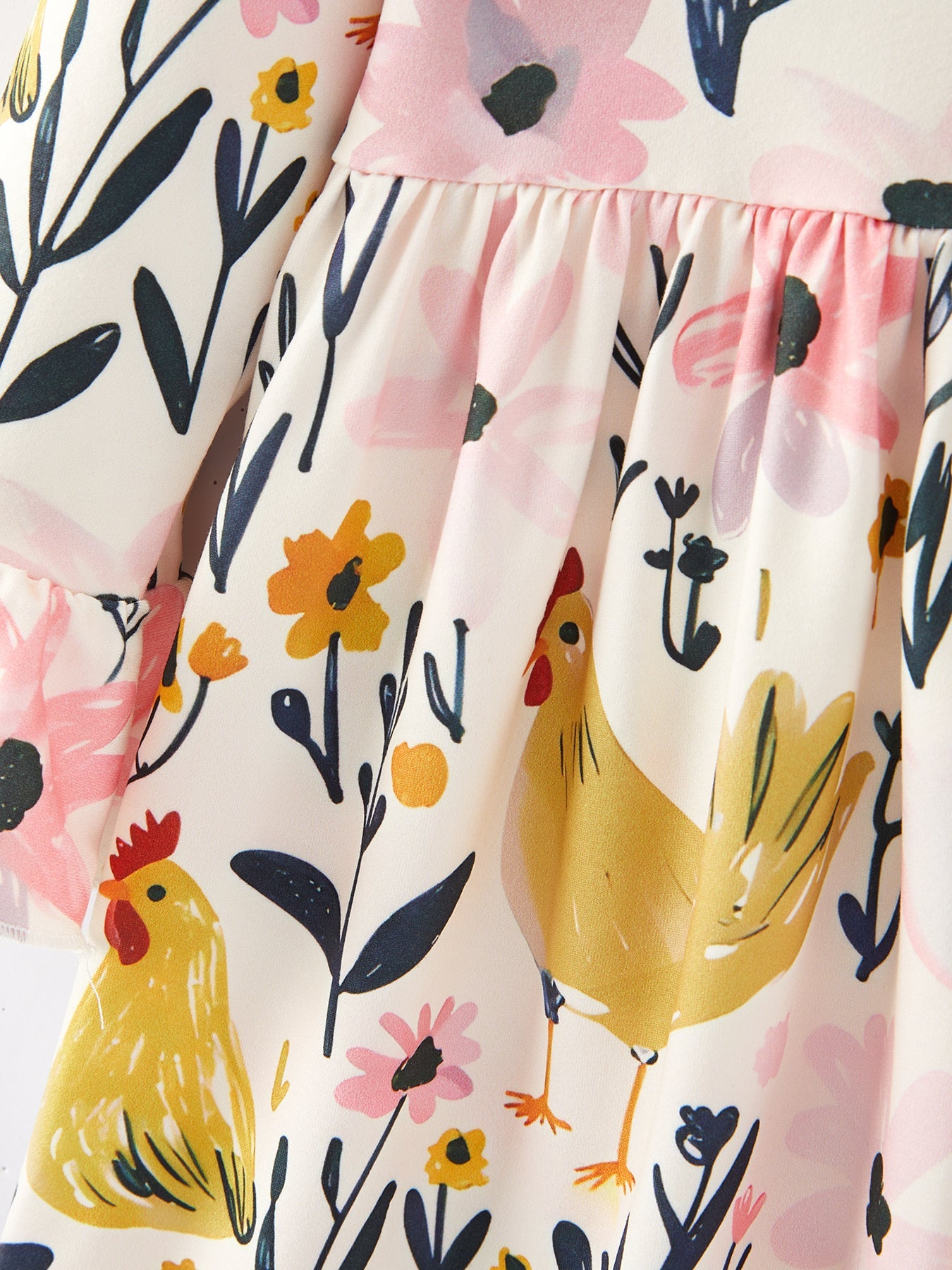 Chicken Print Girls Dress