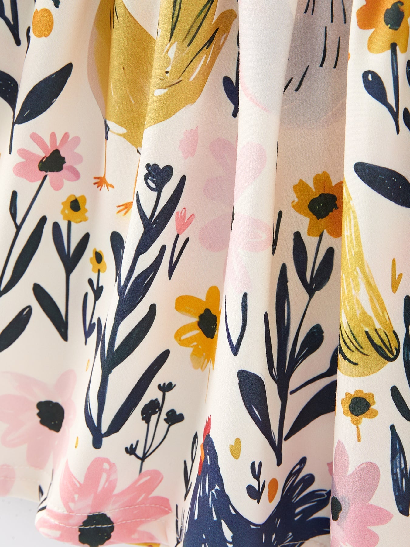 Chicken Print Girls Dress