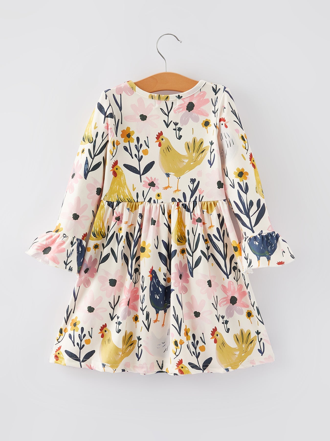 Chicken Print Girls Dress
