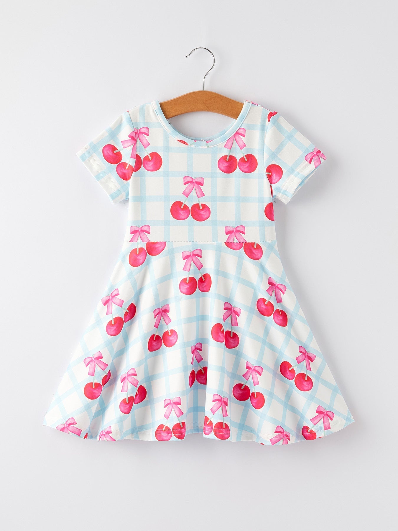 Cherry Plaid Girls' Dress
