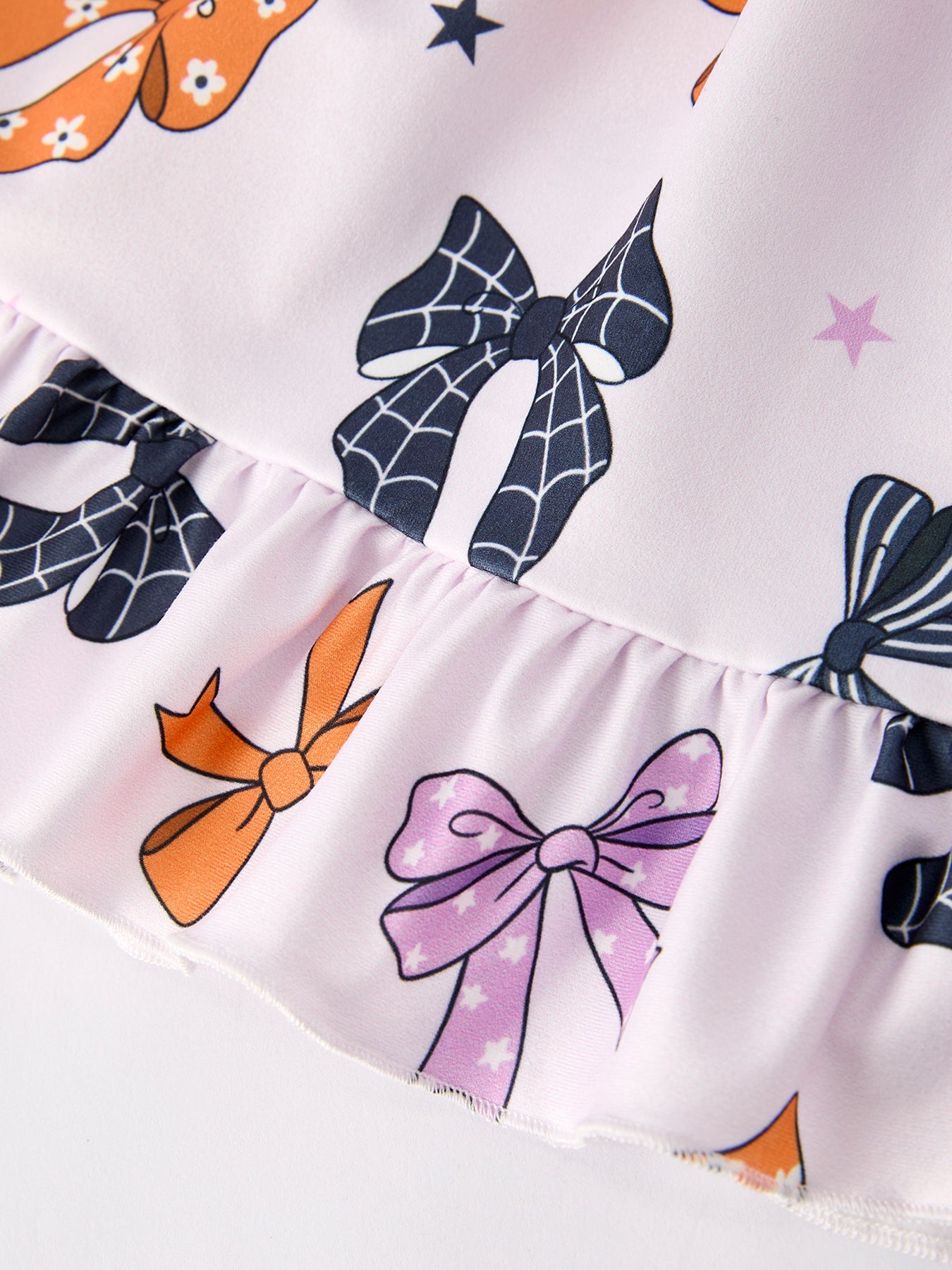 Halloween Bow Print Cute Girls Dress