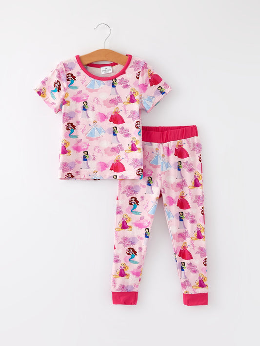 Bamboo Fabric Girls Summer Character Pajamas