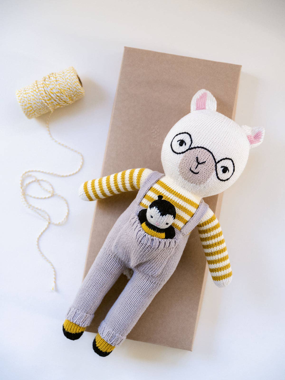 18" Leopold the Llama with 3" Mini Lorenzo the Bee
