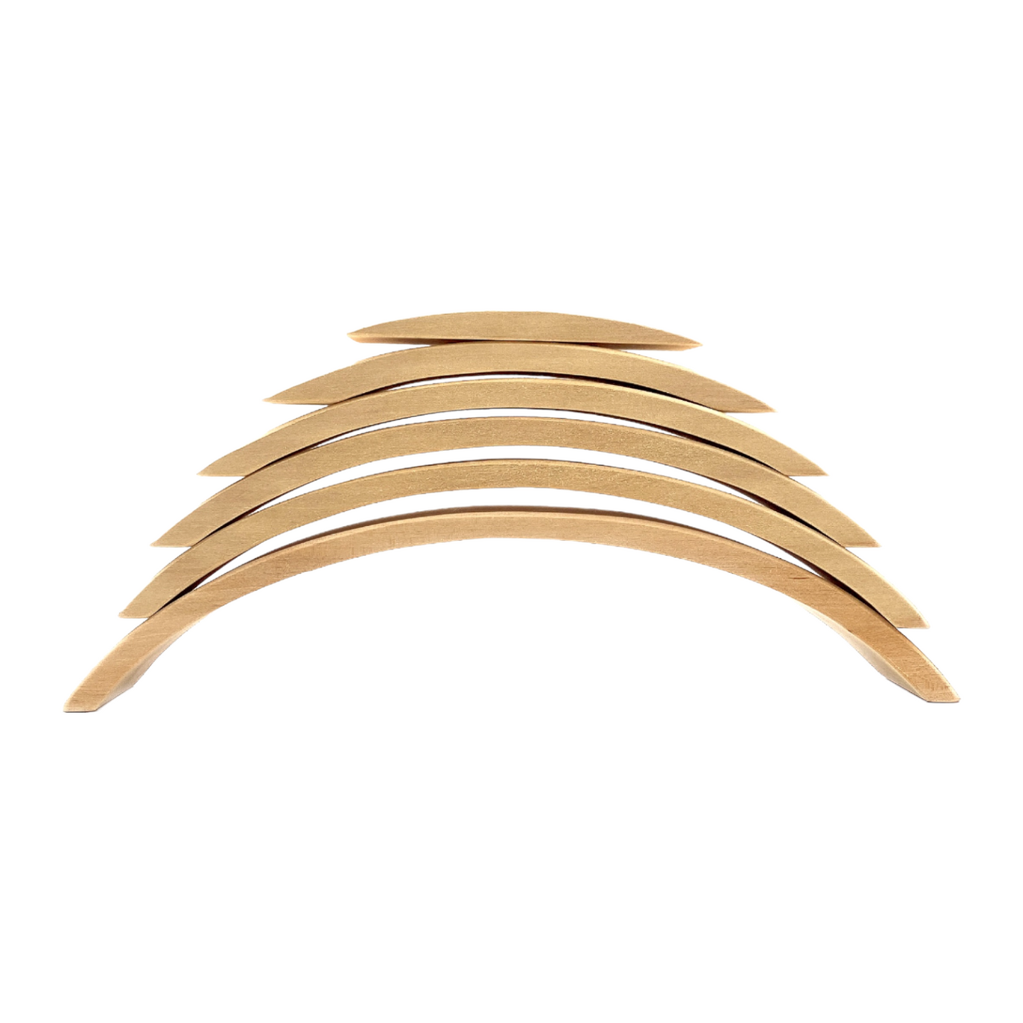 6 Pcs Wooden Bridge Stacking Building Blocks – Natural Wood