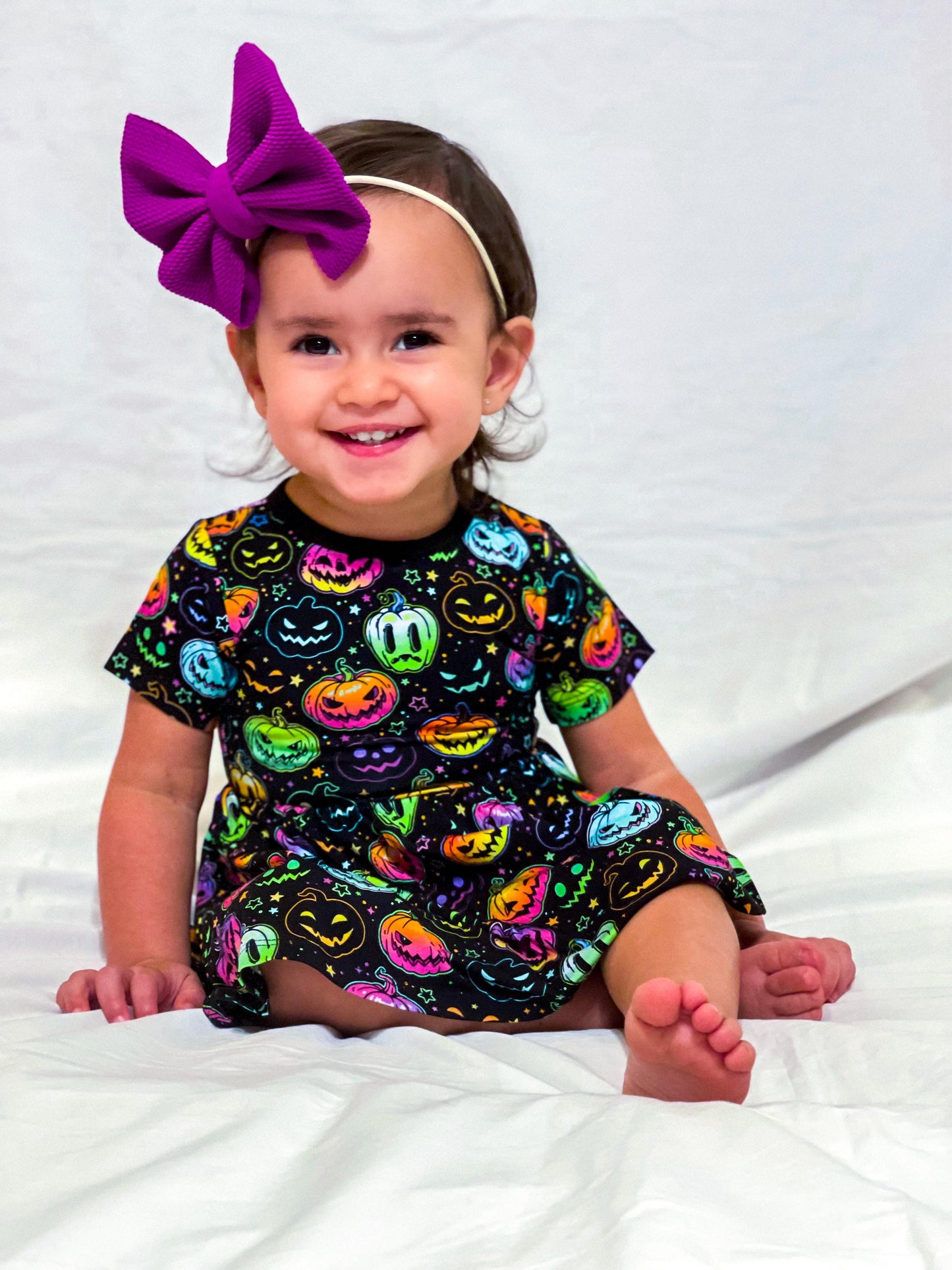 Halloween Pumpkins | Bamboo Baby Bodysuit Dress