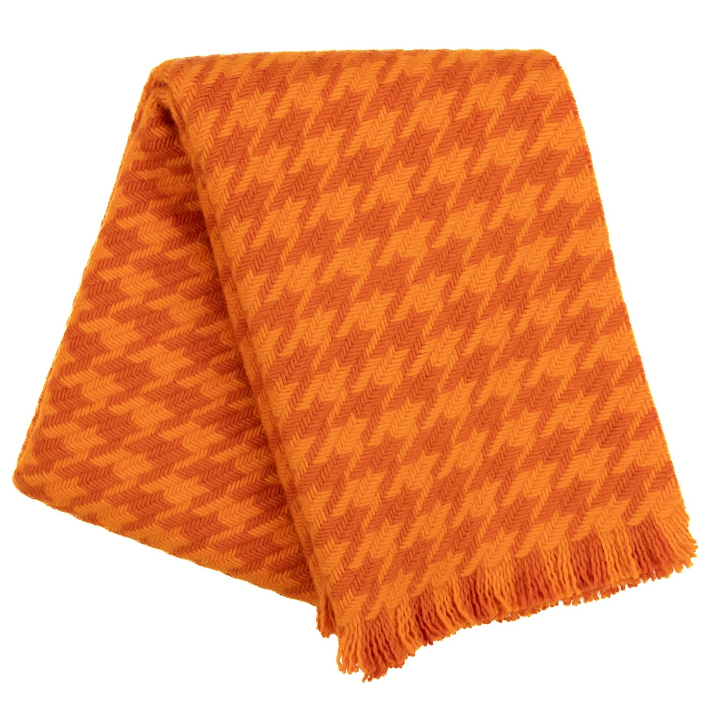 Southampton Home Naturally Weighted Houndstooth Throw - Orange