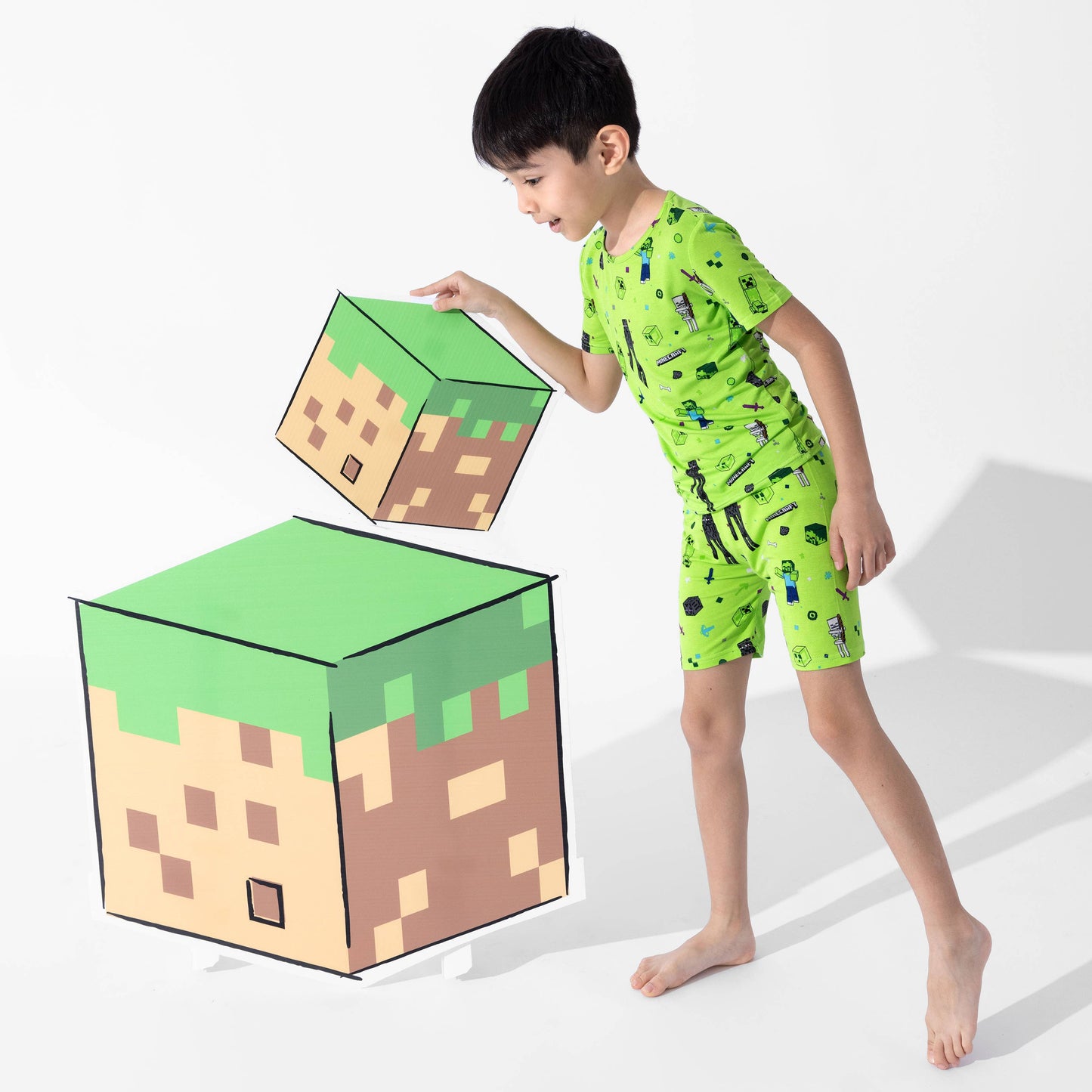 Minecraft Mob Squad Bamboo Kids Pajama Short Set