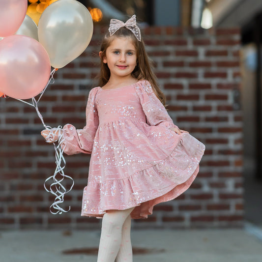 Pink Velvet Celebration Dress