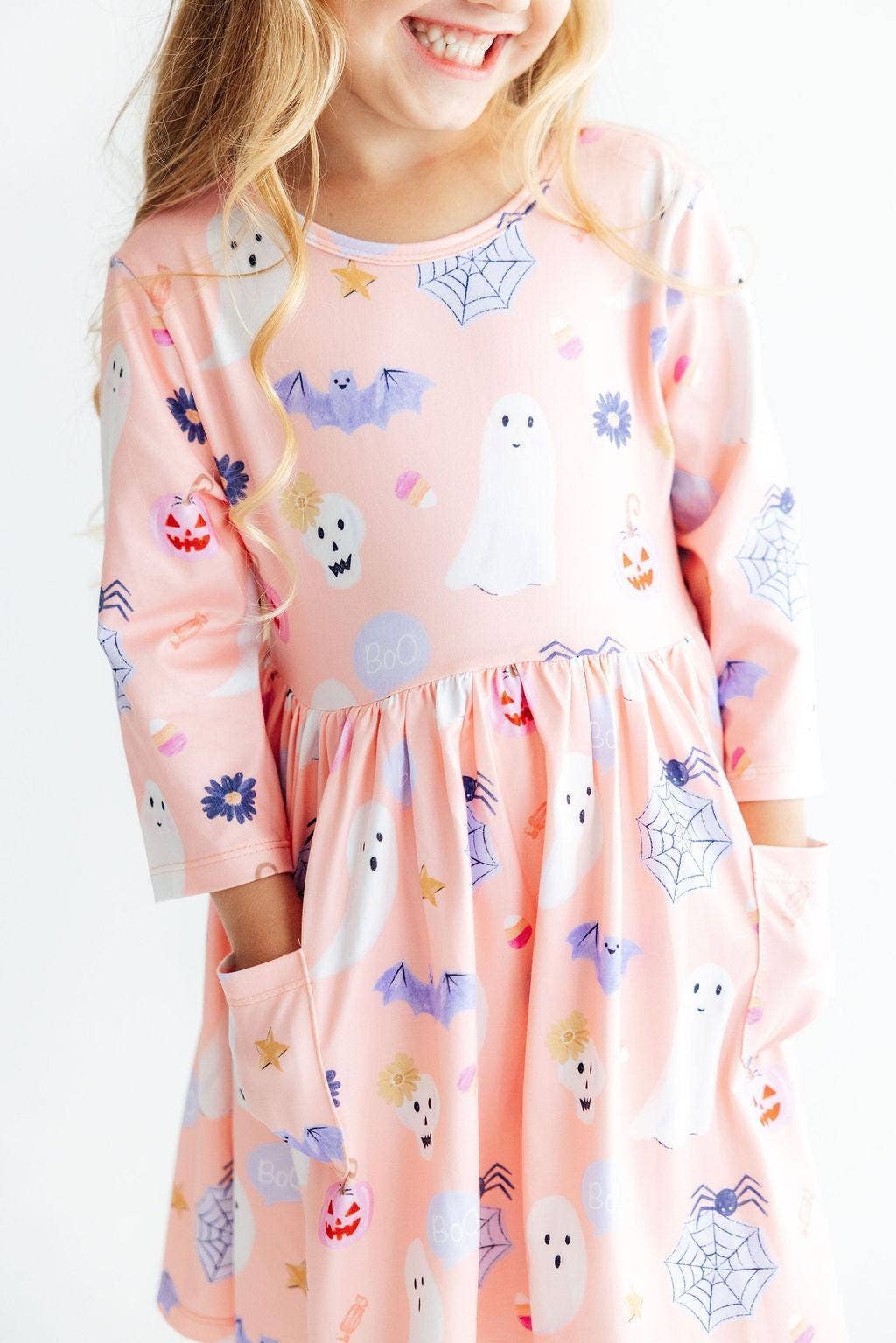 Spooky Sweetheart 3/4 Sleeve Pocket Dress