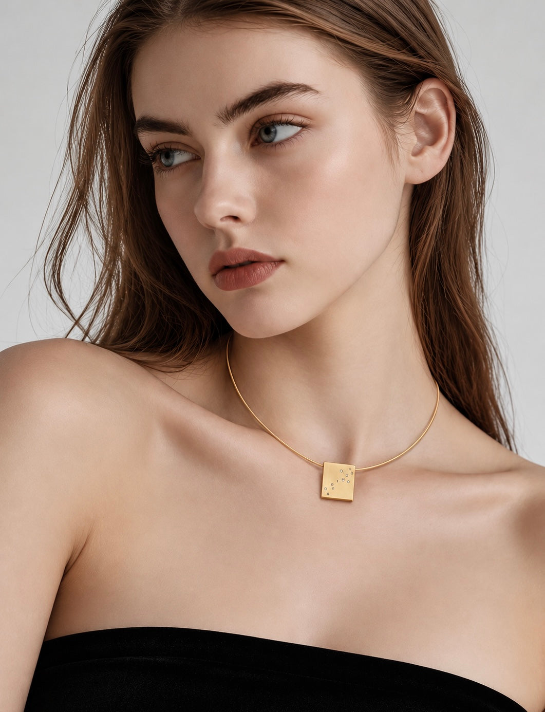 PT094G B.Tiff Gold Pavé Galaxie Pendant