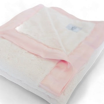 Luxury Satin Border Blanket - Pink