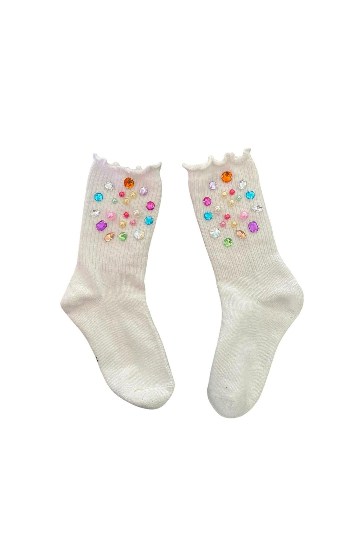 Multi-colored Gem High Socks