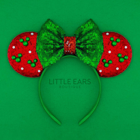 Christmas Tree Pearls Mickey Ears