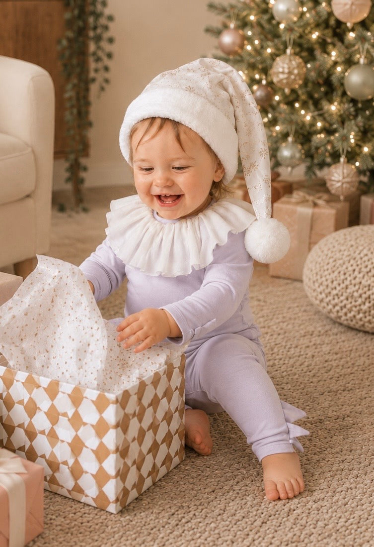 Pastel Purple Holiday Elf Pajama Costume
