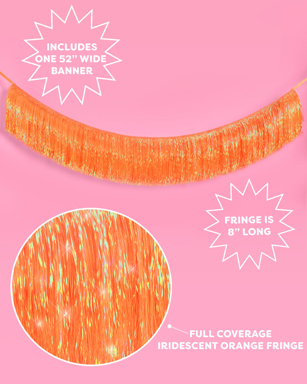 Showgirl Fringe Banner - iridescent banner
