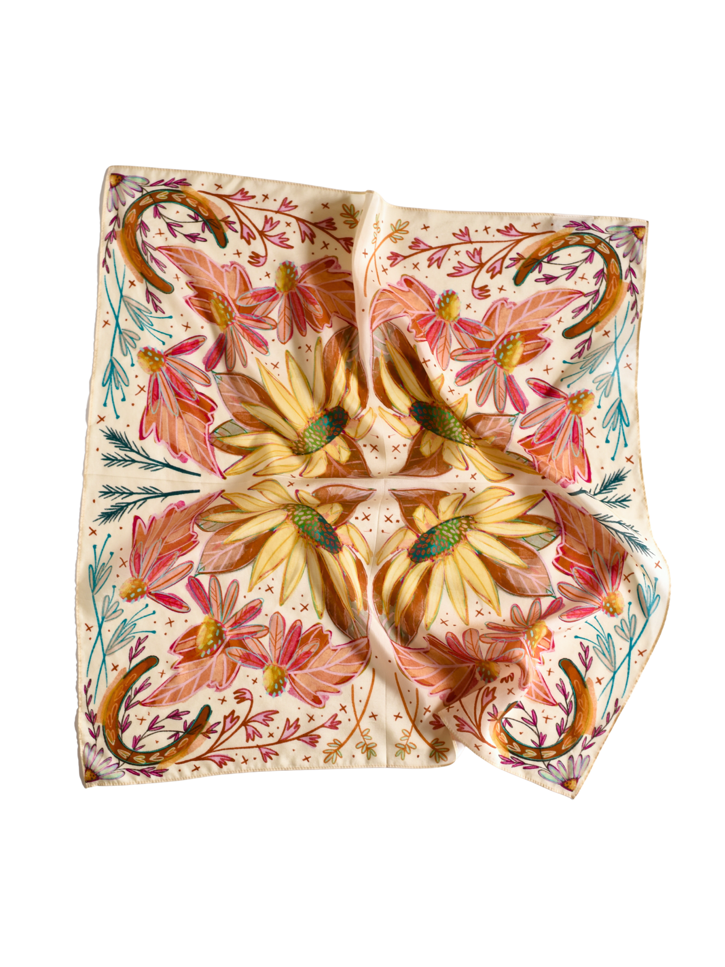Lucky Cowgirl 35x35 Silk Wild Rag Scarf
