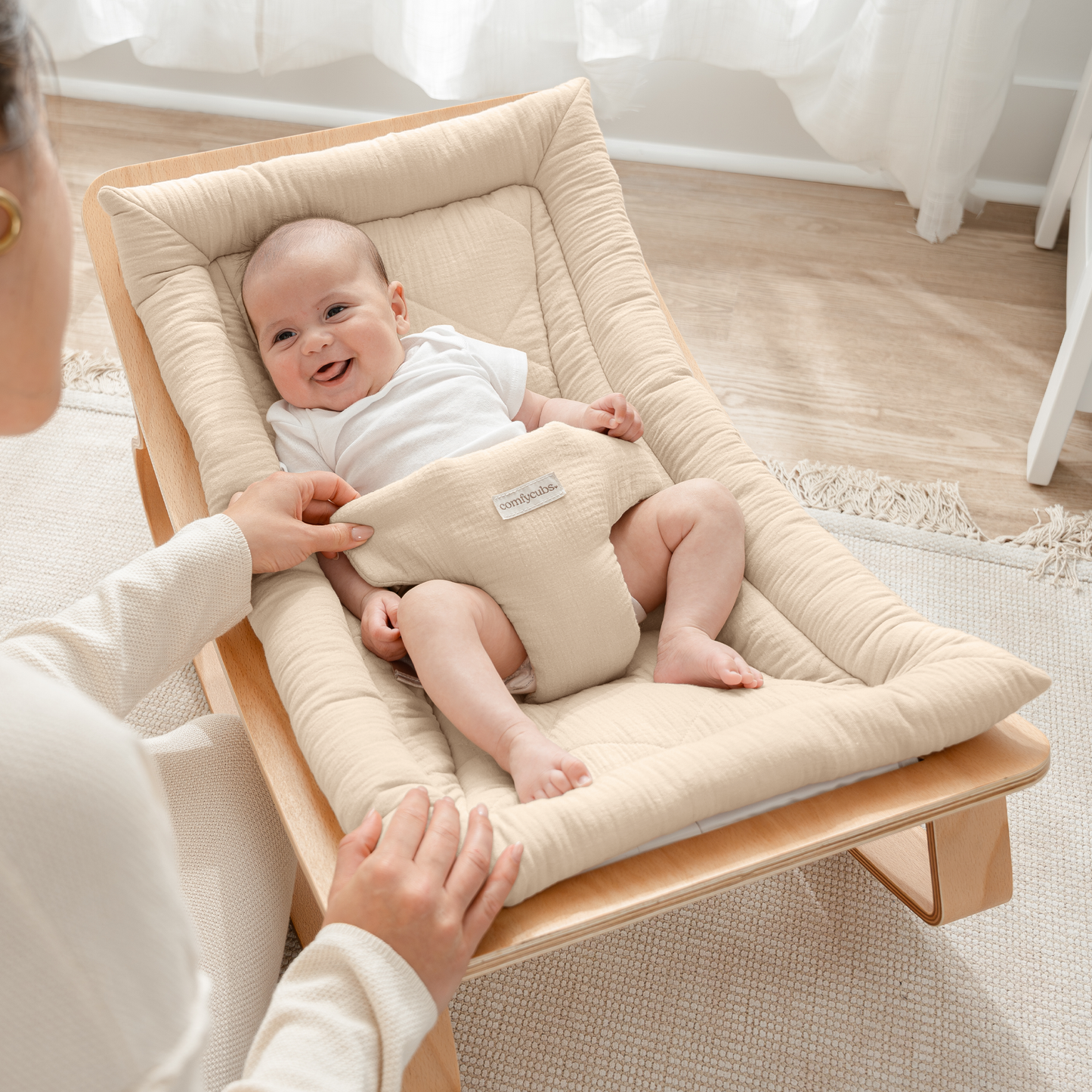 Baby Rocker for Ages 0-24 Months in Sand