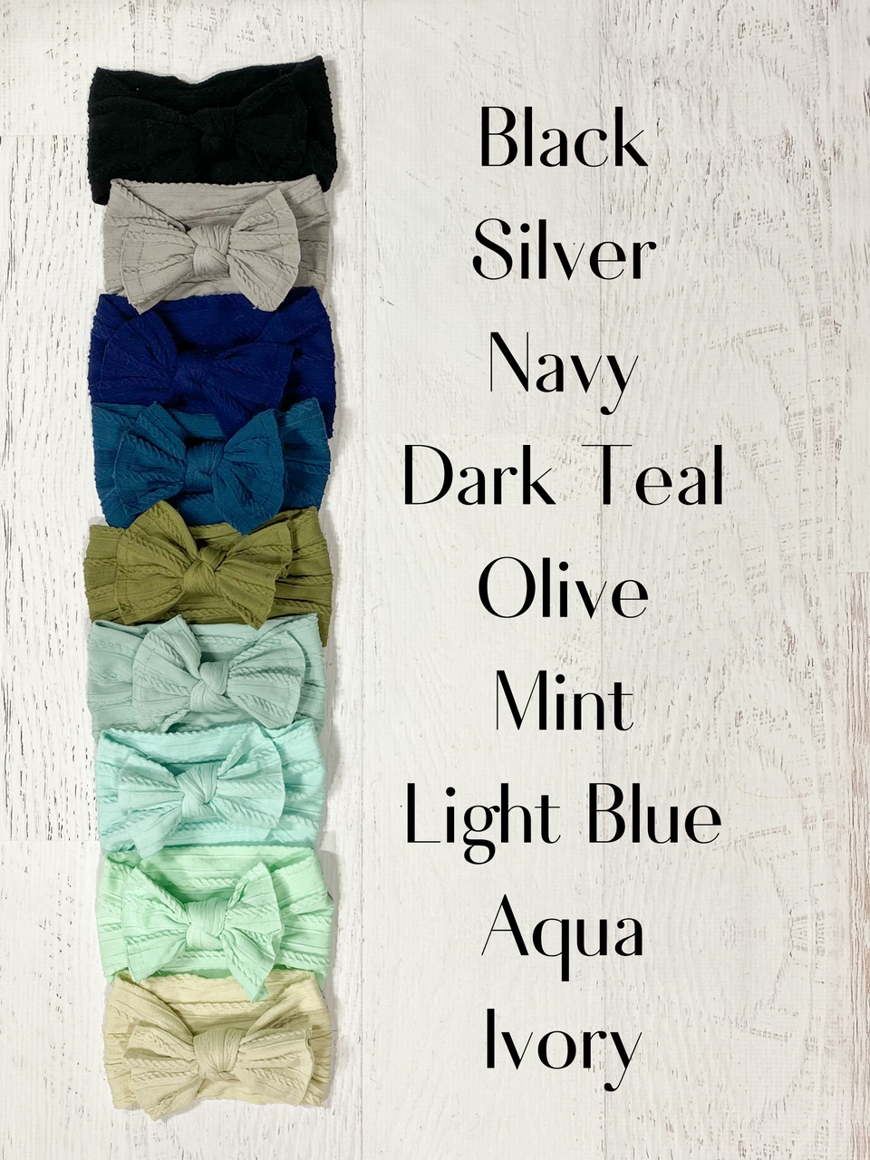 Cable Knit Bow Headbands