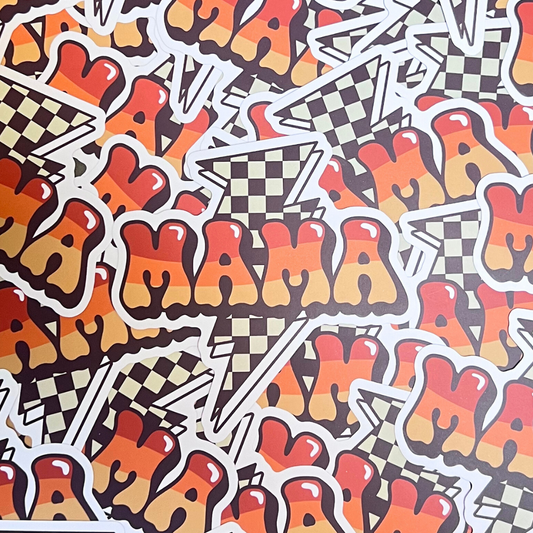 Mama Lightning Bolt Sticker