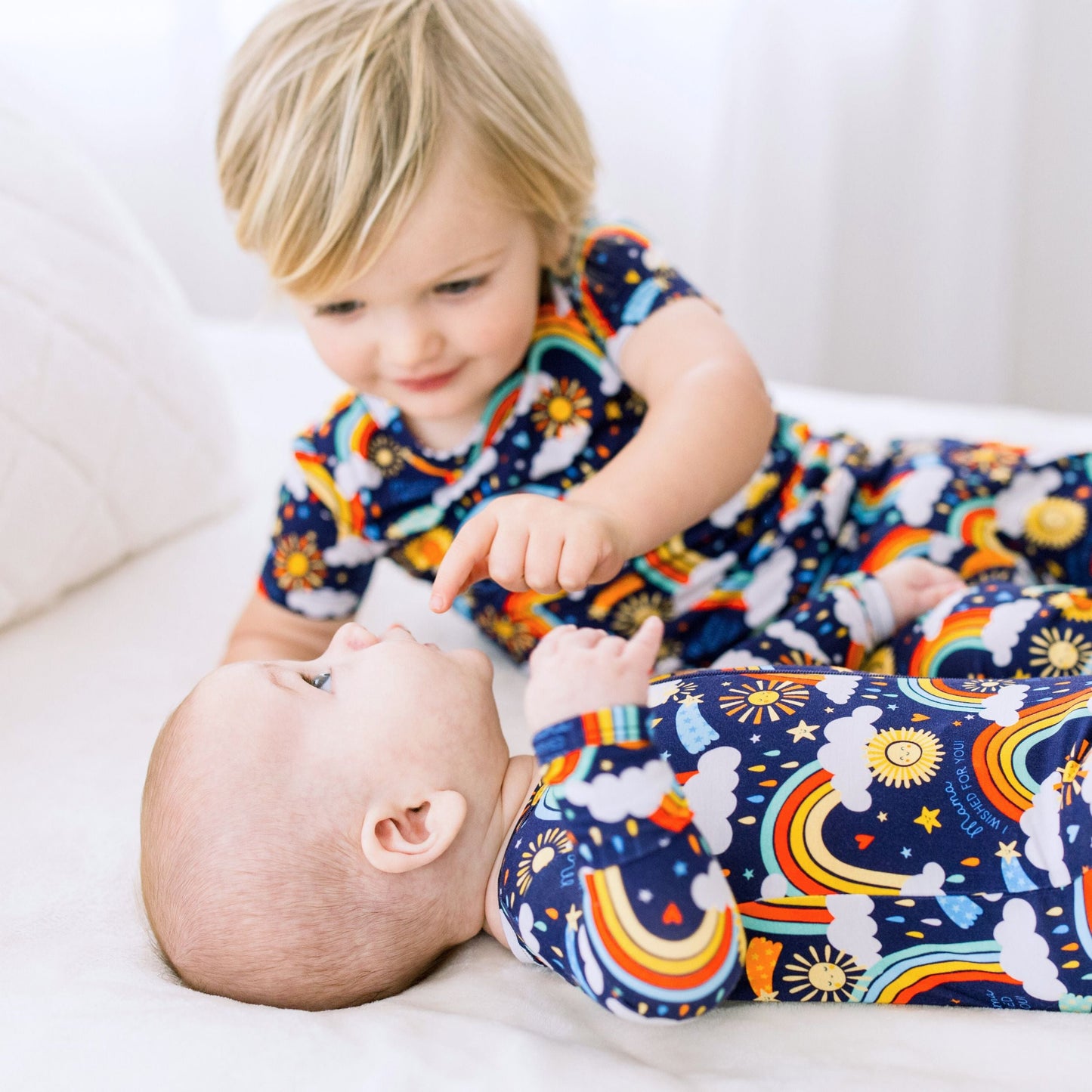 The Second-Skin 2-Piece Short Sleeve Pajama | Here Comes the Sunshine (Blue)