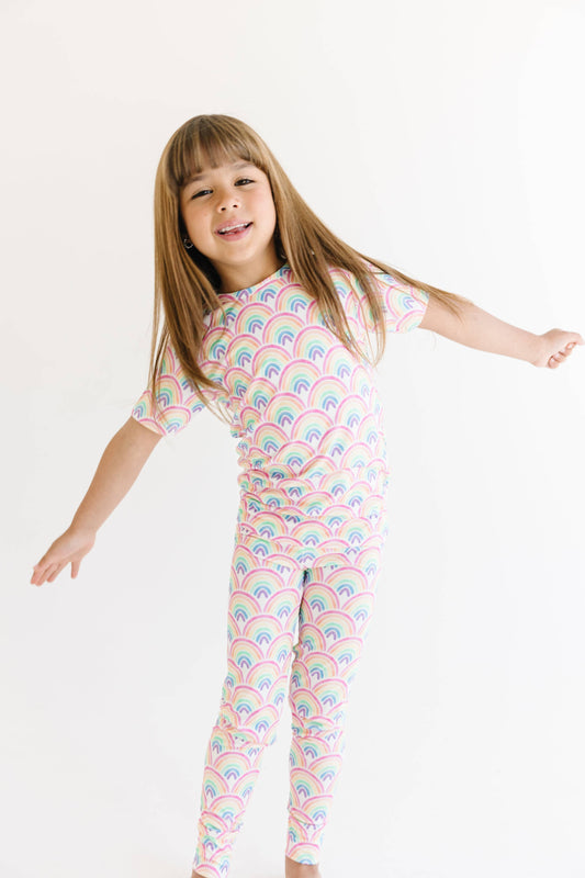 Bamboo Rainbow Short Sleeve PJs