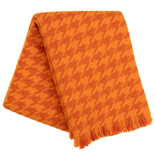 Southampton Home Naturally Weighted Houndstooth Throw - Orange