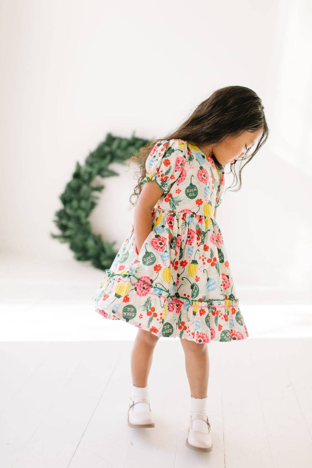 Vintage Ornament Poplin Dress