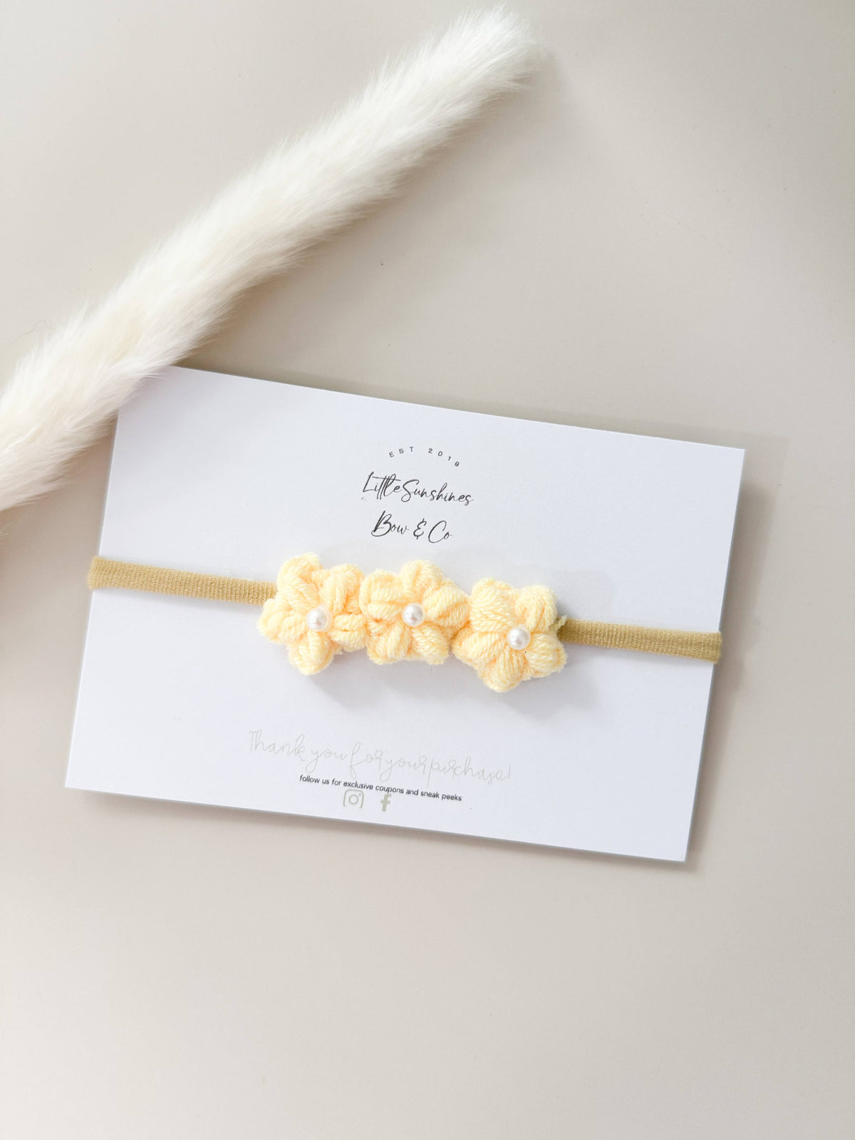 Crochet Flower Nylon Headband