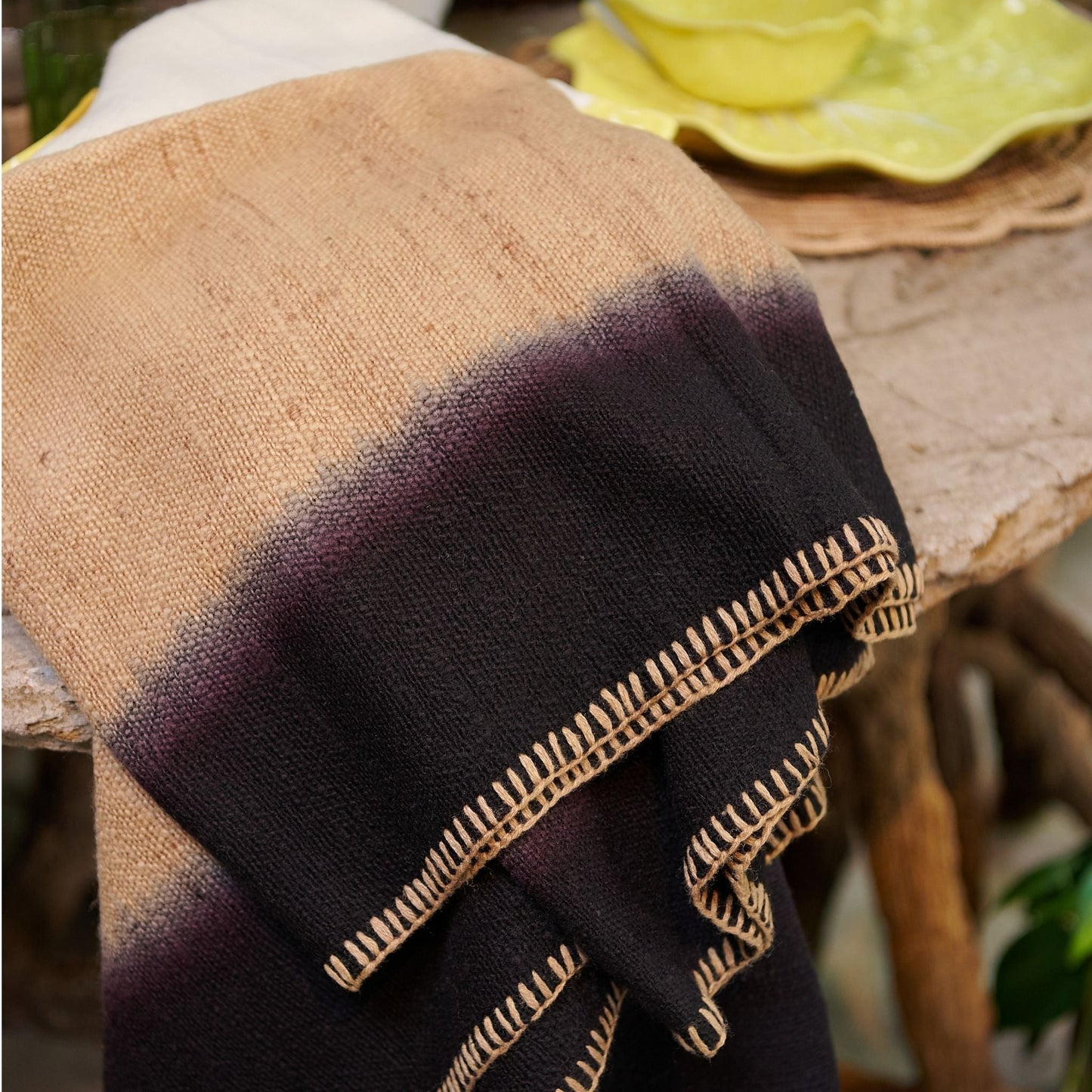 Handwoven Brown Siro Soft Merino Throw Blanket
