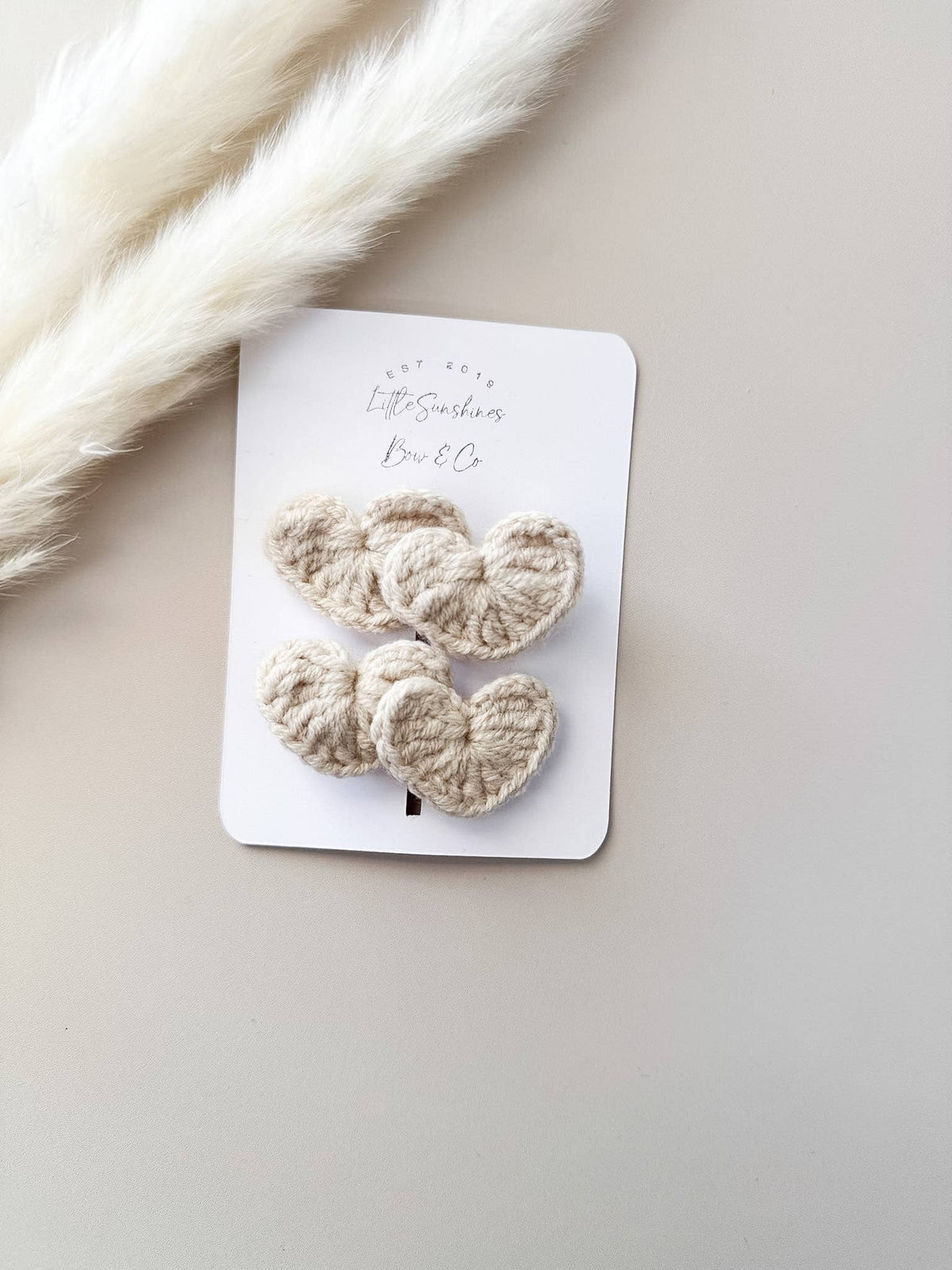 Double Heart Hair Clips & Nylon Headbands