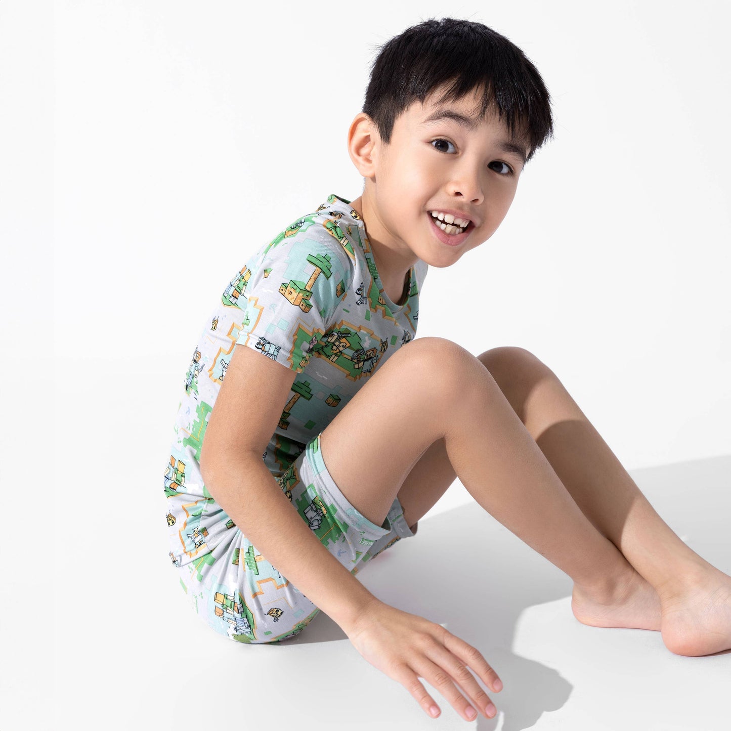 Minecraft Overworld Dreams Bamboo Kids Pajama Short Set