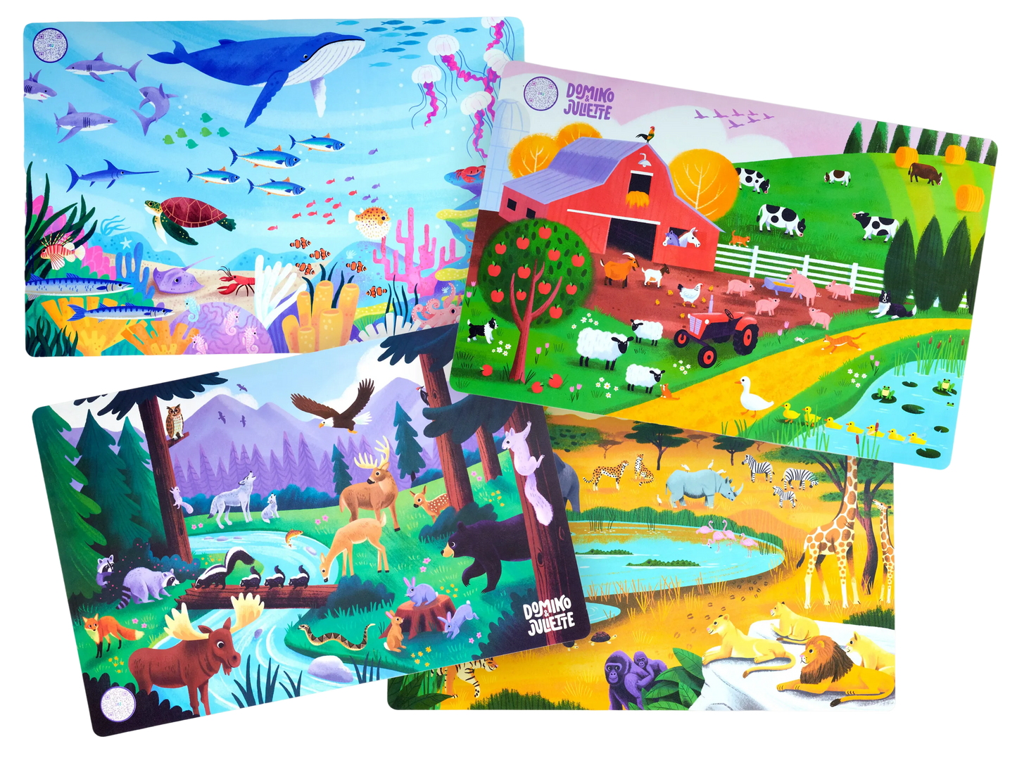 4-Pack Placemat Bundle: “Farm Sea to Shining Sea”
