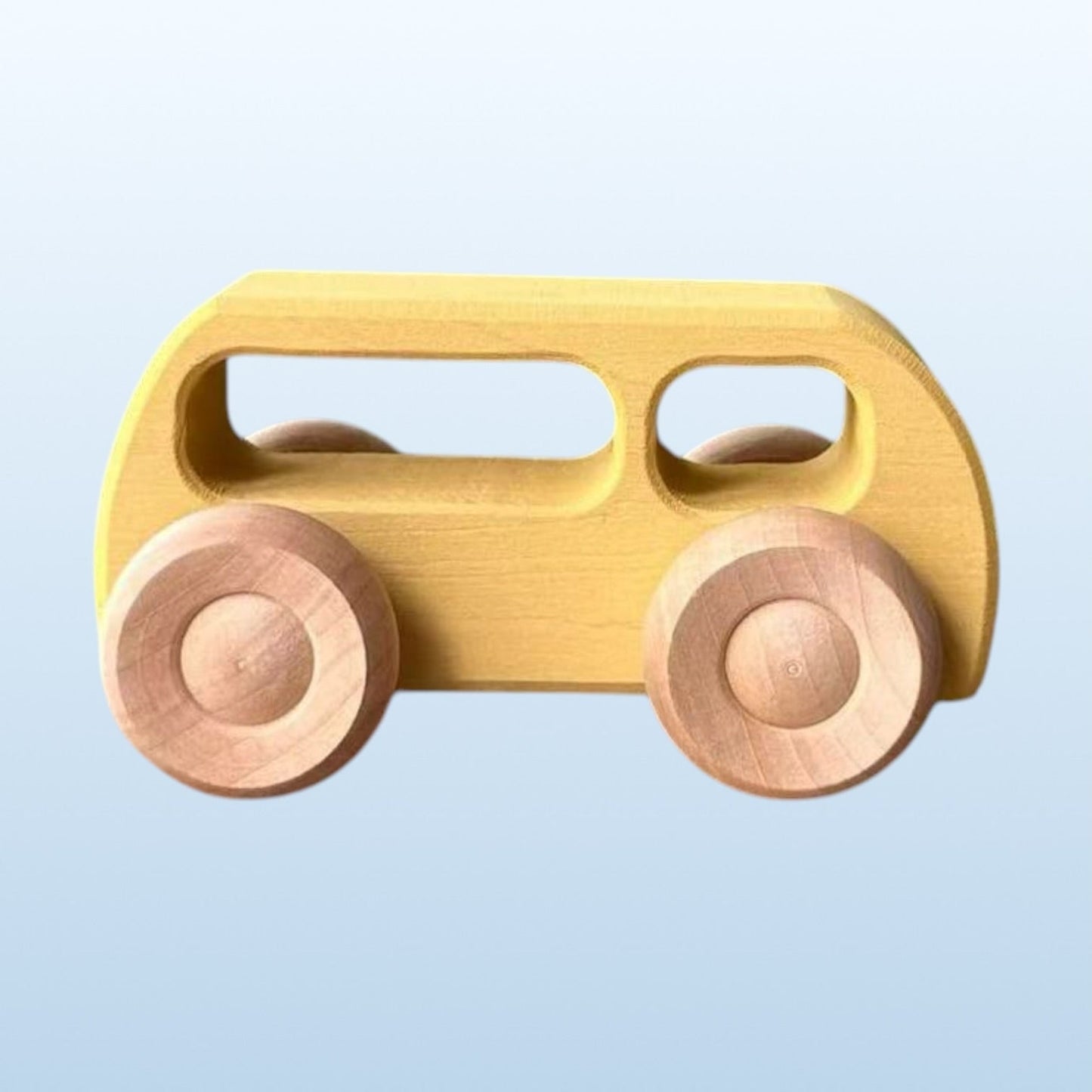 7 Pcs Colored Wooden Rainbow Cars Set with 3 Peg Dolls