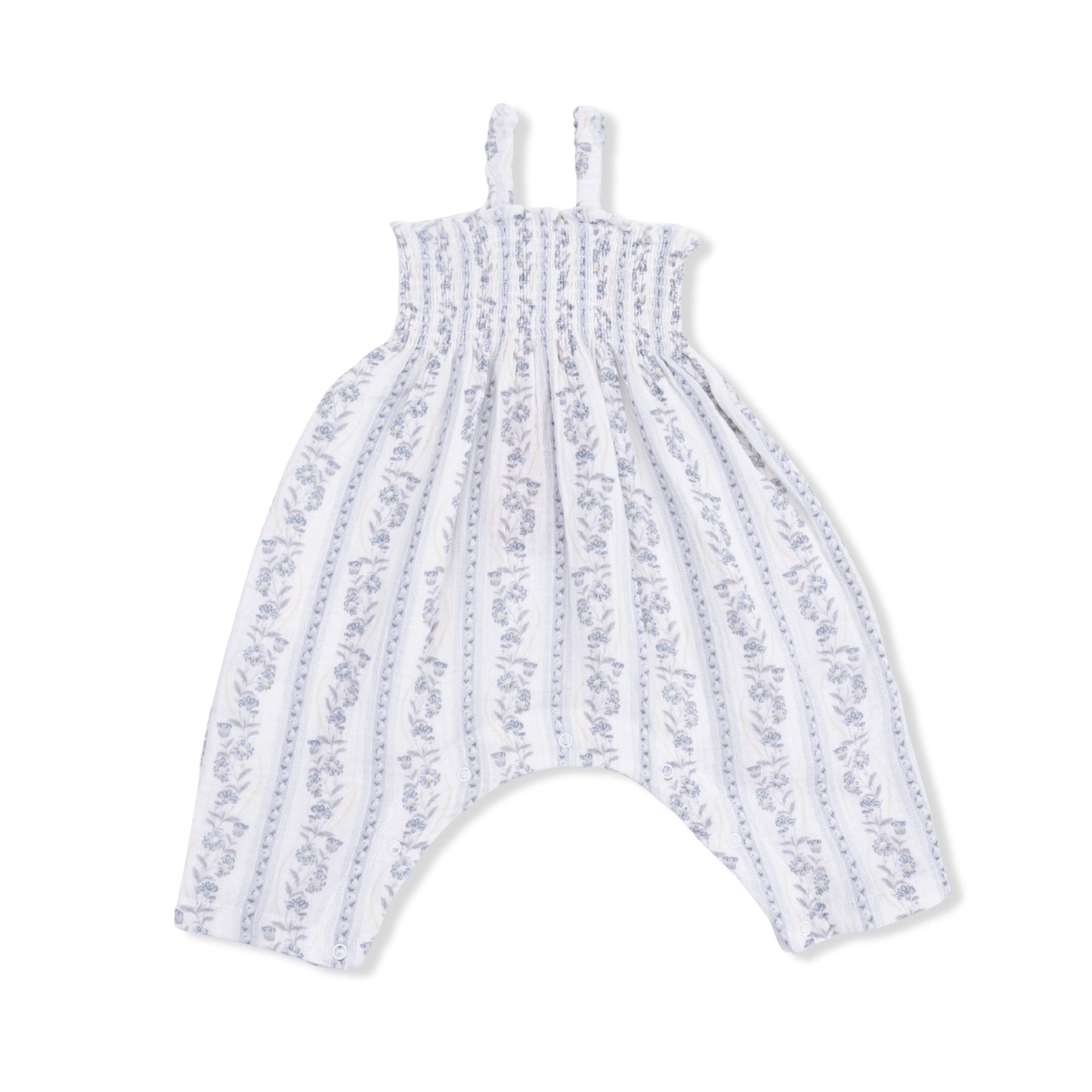Kimberly Floral Stripe - Smocked Romper