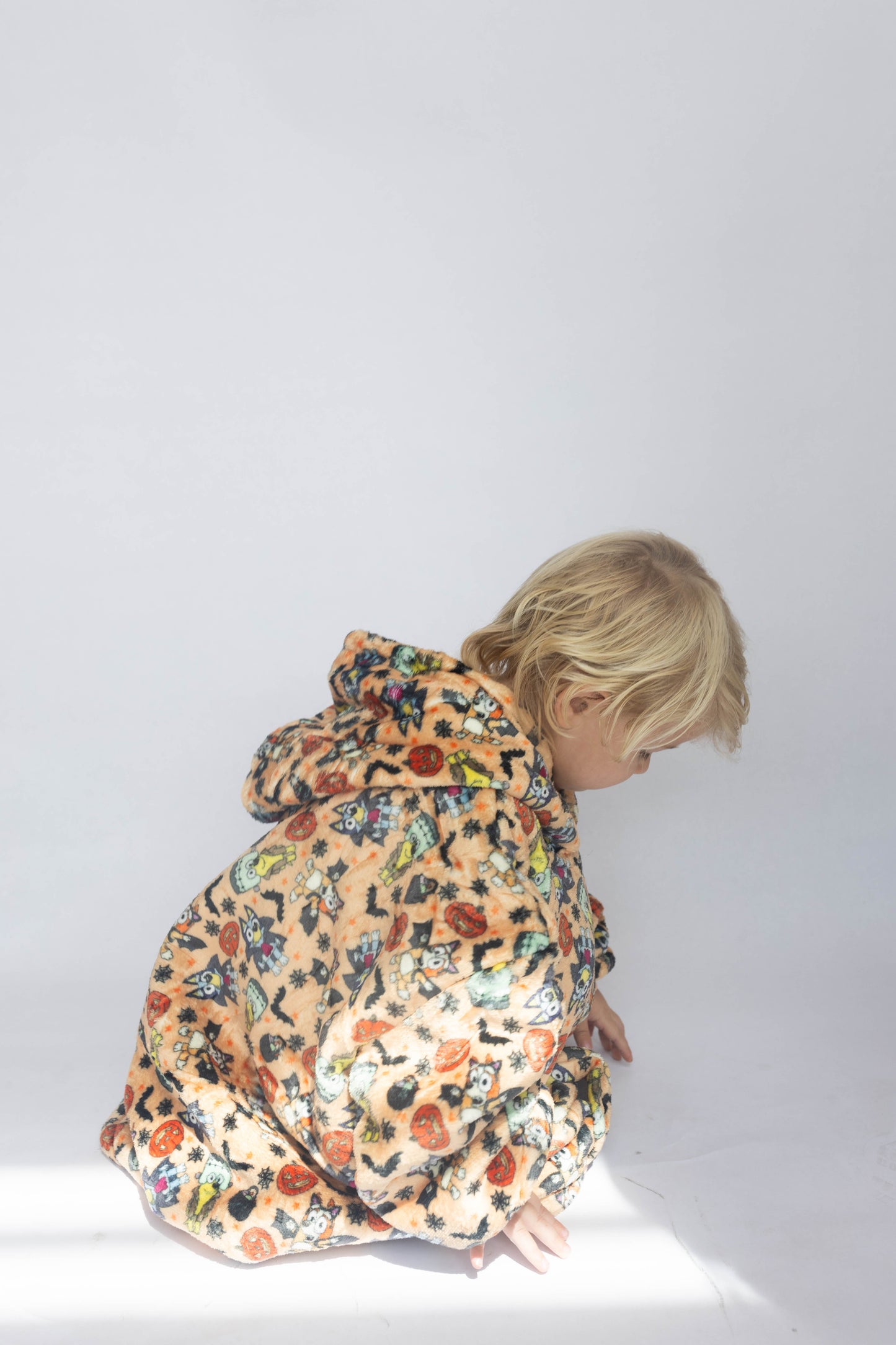 Bluey Heeler-ween Sherpa Lined Hoodie Blanket