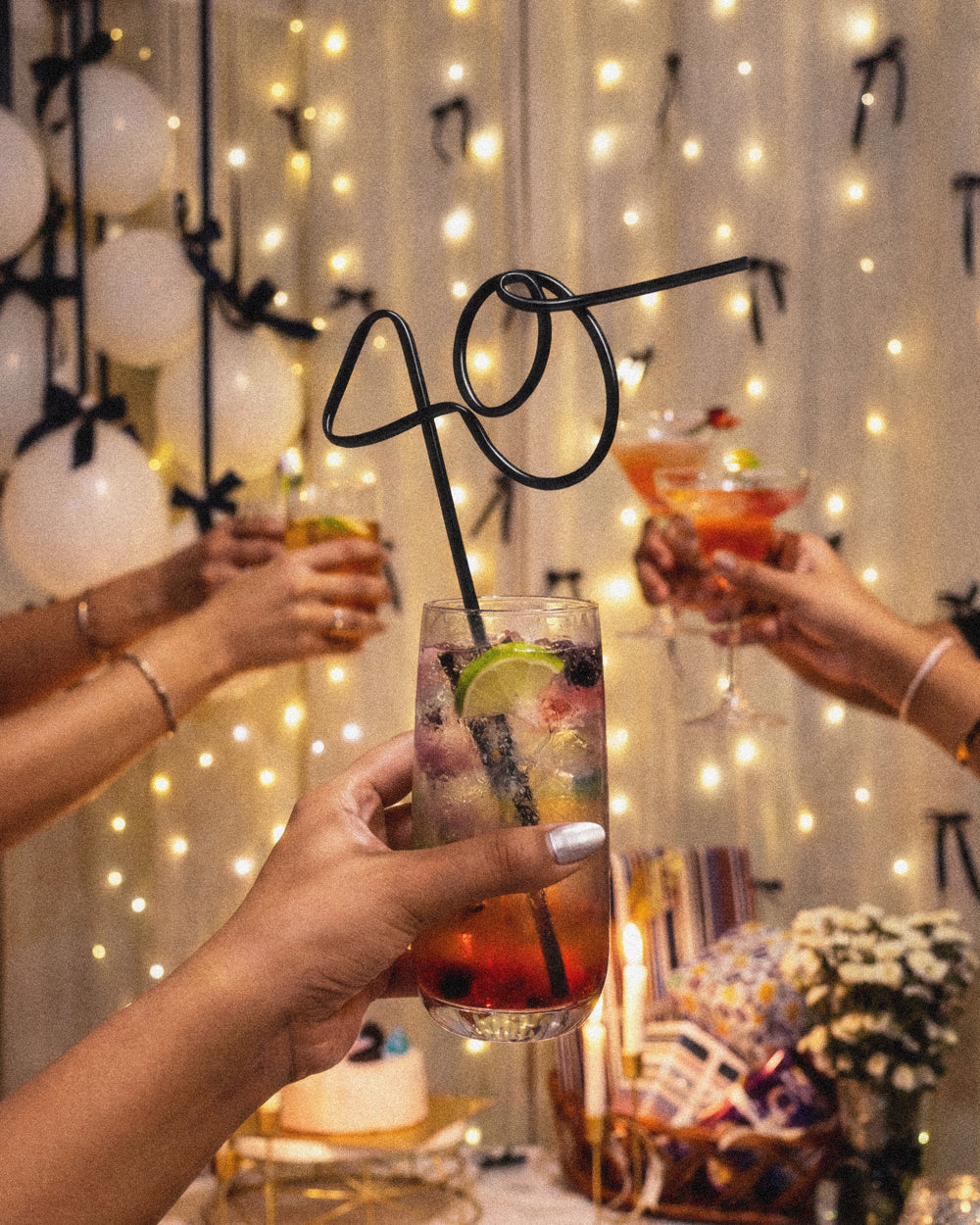 40 XL Straw - matte black straw
