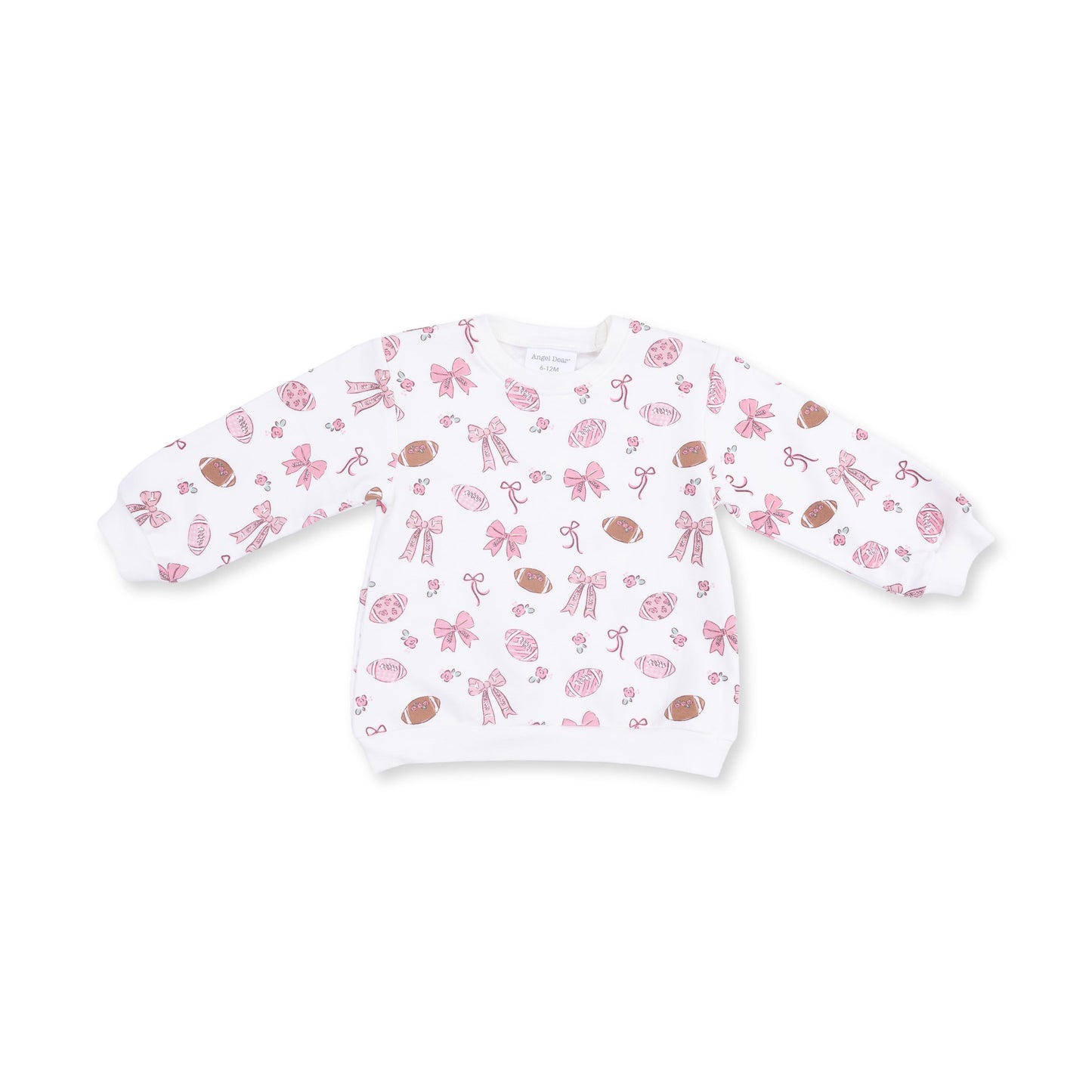 Footballs and Bows - Oversized Sweatshirt and Baby Bells