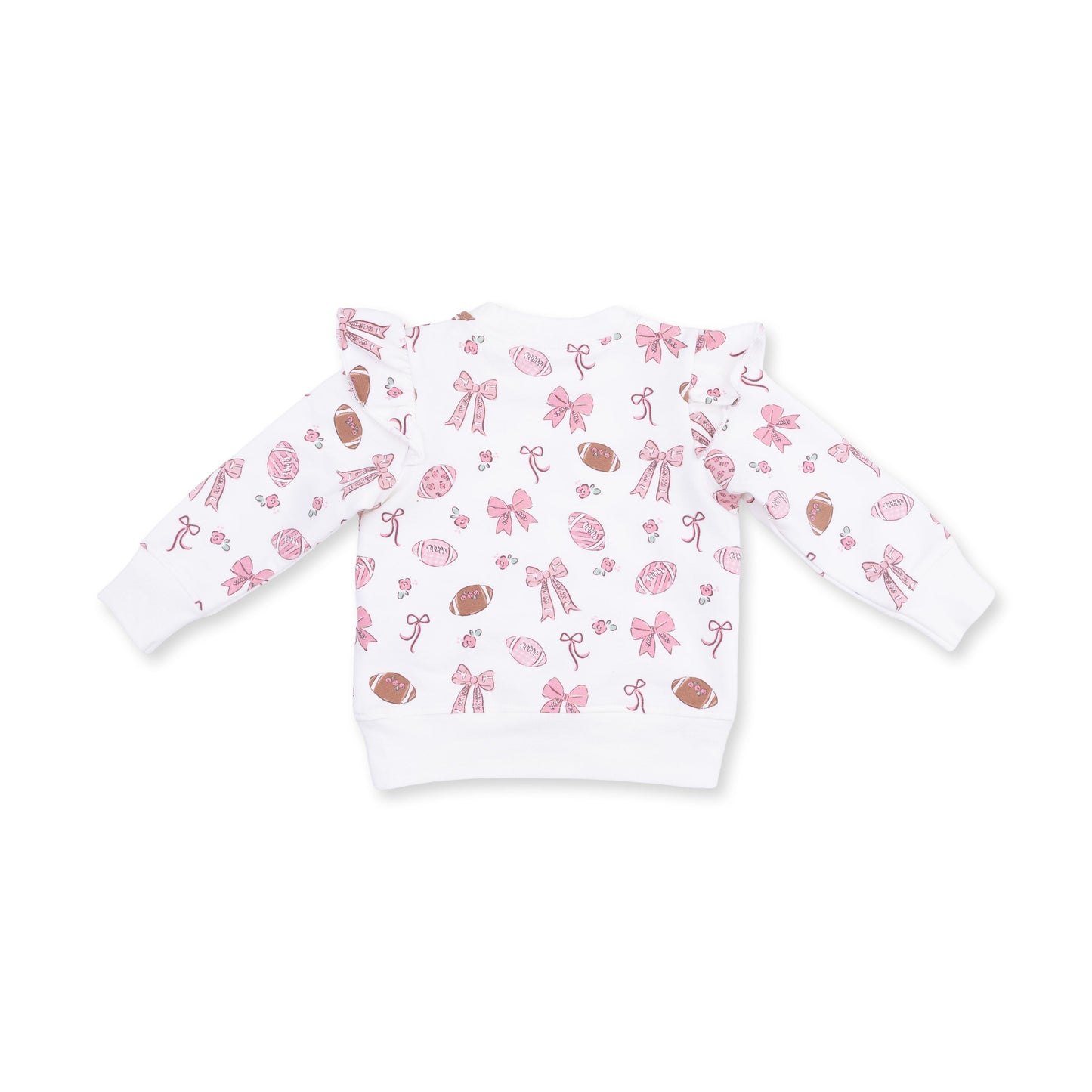 Footballs and Bows - Ruffle Sweatshirt and Fashion Cargo Pants