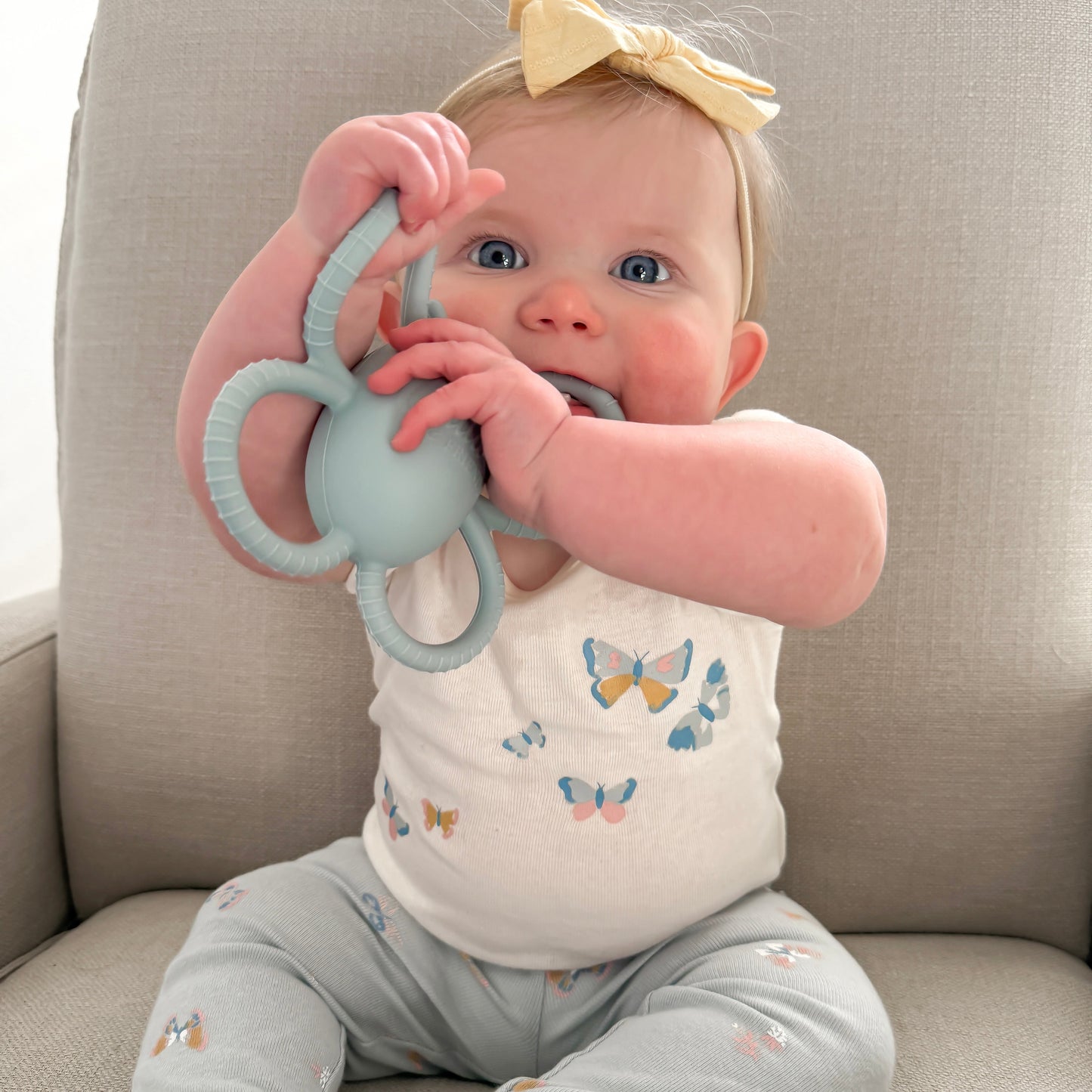 Garden Party Collection - Butterfly Rattle Teether