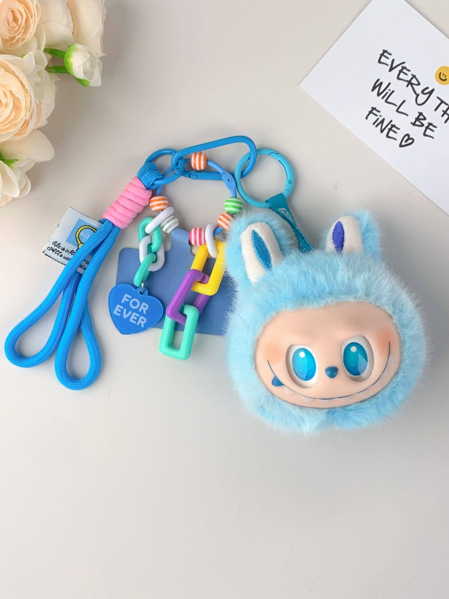 Labu Inspired Cute Plush Keychain for Girls – Bag Charm
