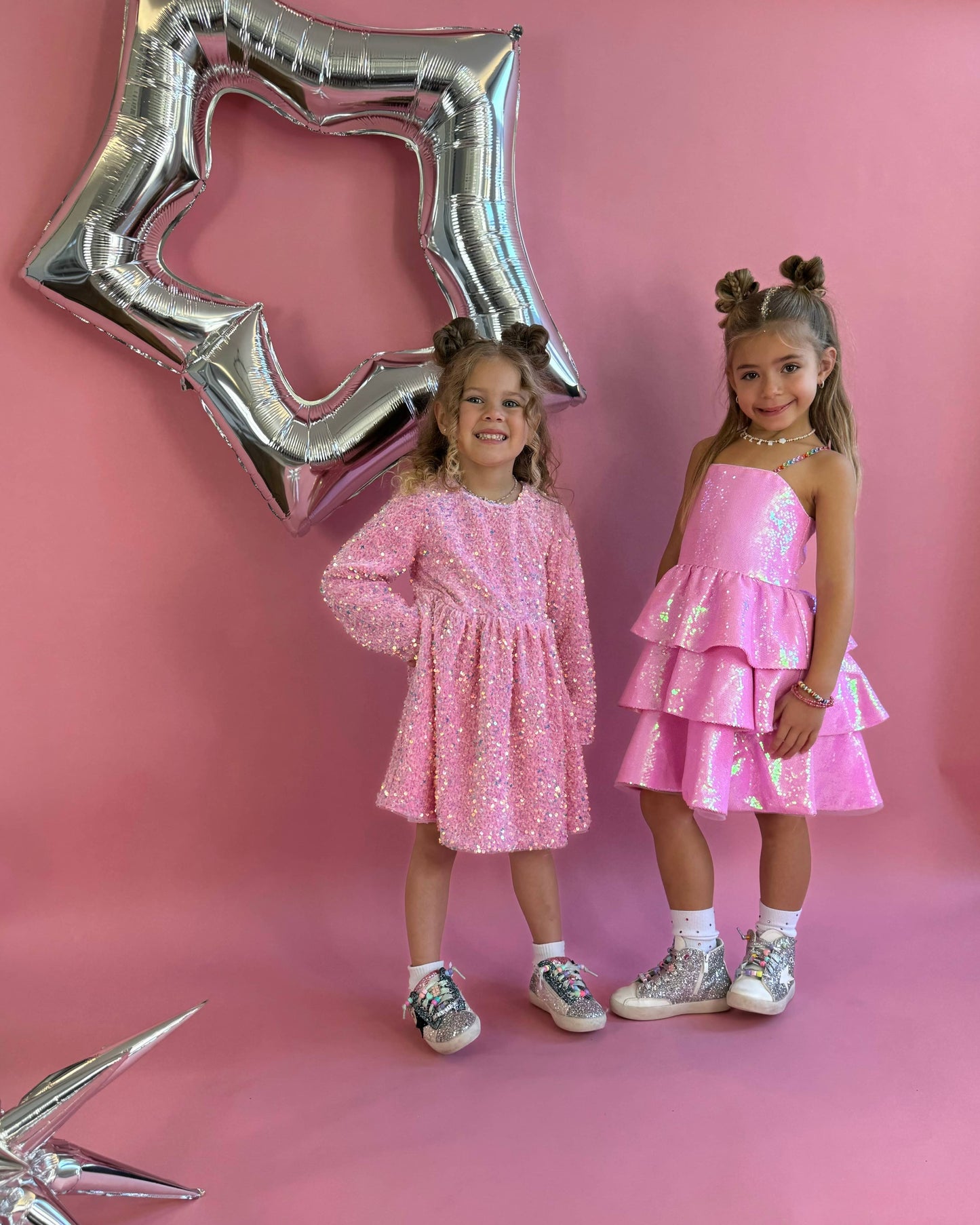 Pink Sequin Gem Dress 