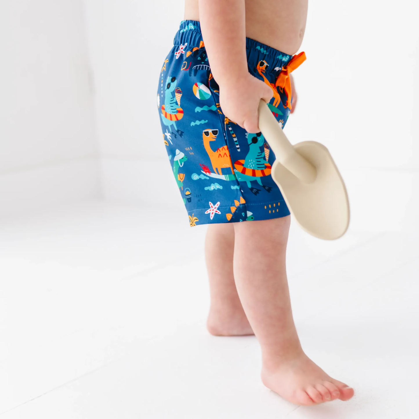 Blue Dino Boys Swim Trunks
