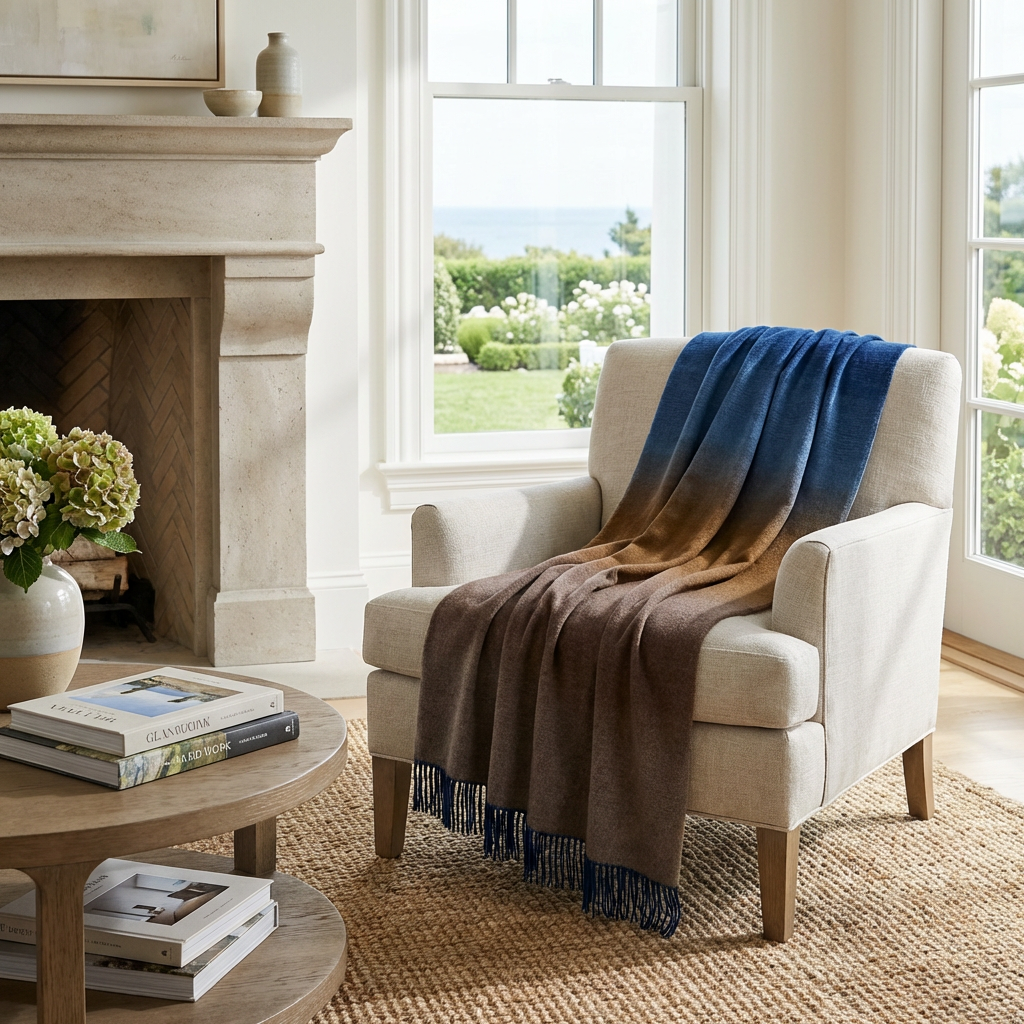 Whisper Ombre Merino Wool Throw – Horizon