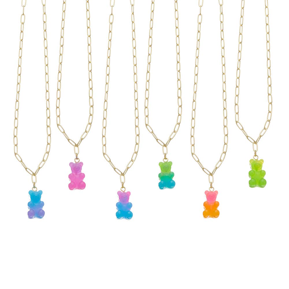 Lil Bear Thang Paperclip Necklace