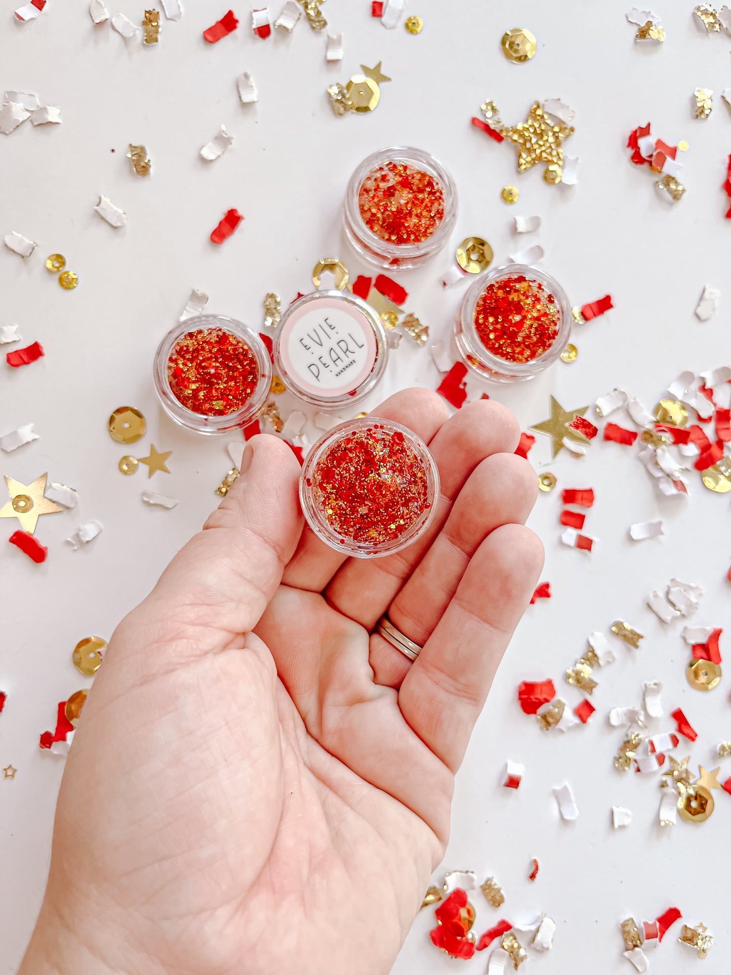 Game Day red Glitter