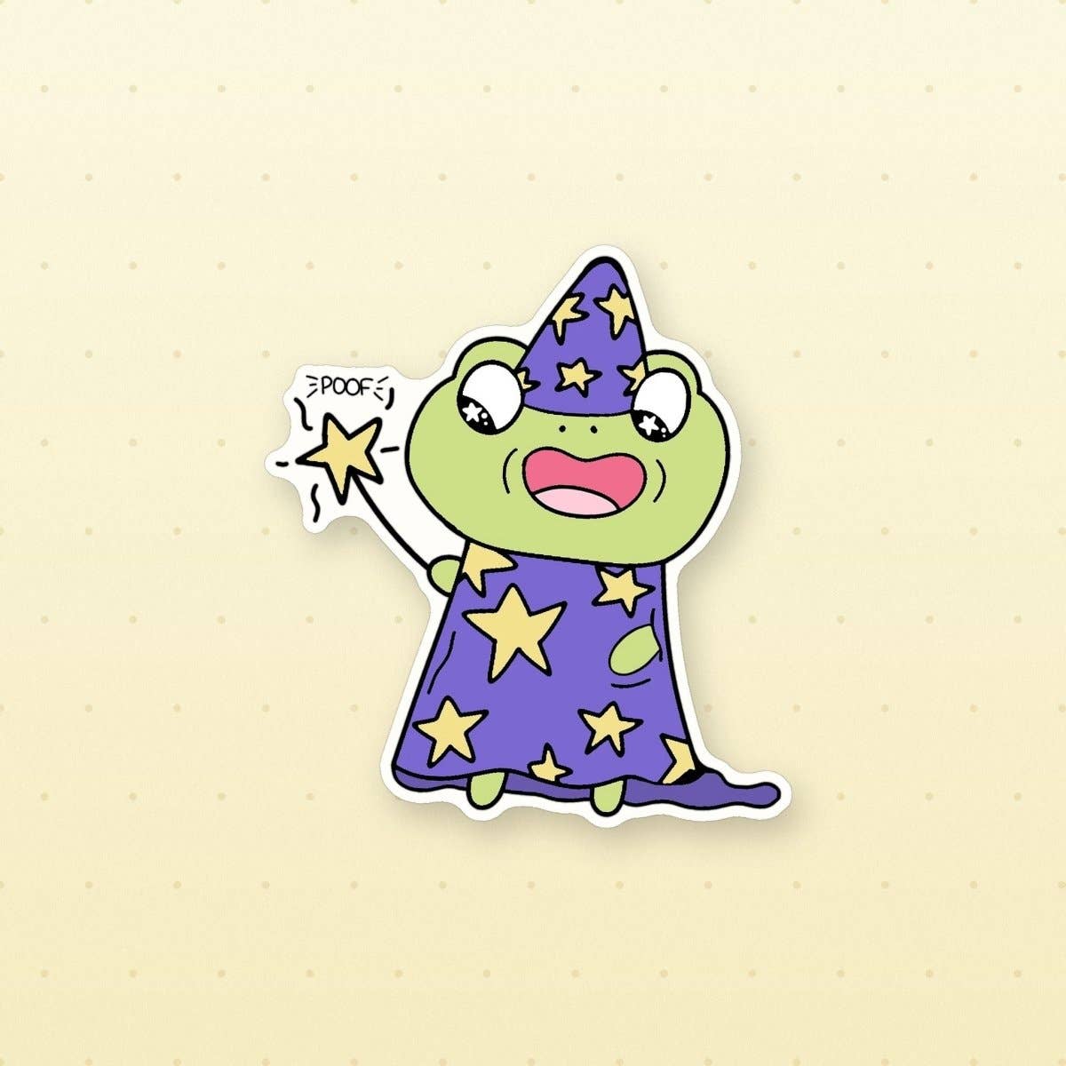 Wizard frog sticker