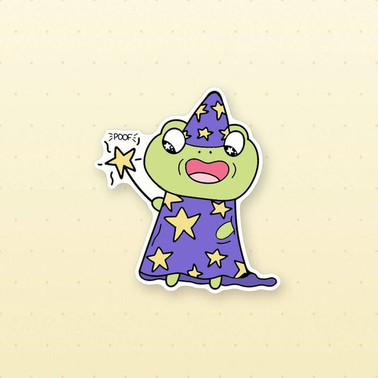 Wizard frog sticker